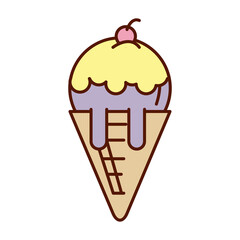 ice cream cone icon PNG image with transparent background
