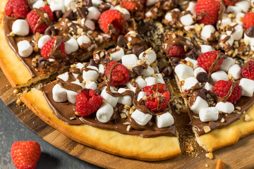 Homemade Sweet Chocolate Hazelnut Pizza Pastry