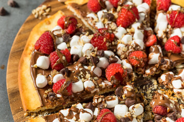 Homemade Sweet Chocolate Hazelnut Pizza Pastry