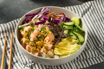 Homemade Asian Sesame Salmon Bowl