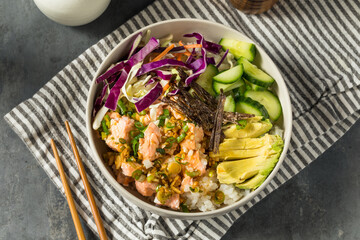 Homemade Asian Sesame Salmon Bowl