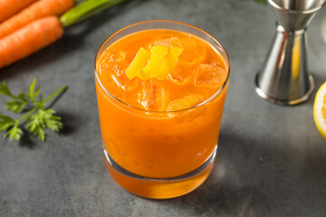 Cold Boozy Raw Carrot Bourbon Cocktail