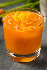 Cold Boozy Raw Carrot Bourbon Cocktail