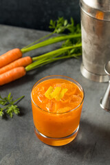 Cold Boozy Raw Carrot Bourbon Cocktail