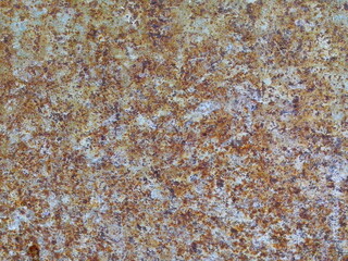 rust stains on iron wall