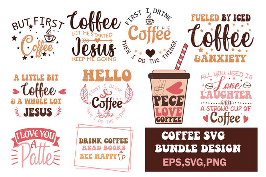 Coffee Quote SVG Bundle Design