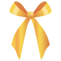 Christmas golden bow PNG image icon with transparent background