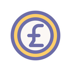 pound sterling icon for your website design, logo, app, UI. 