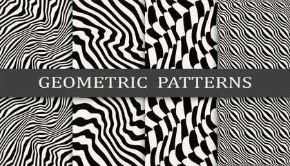 Fototapeta na wymiar Abstract seamless pattern set