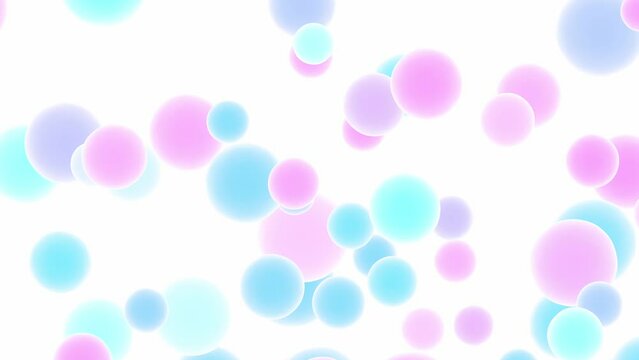 satisfying sensory stimulation relaxing background video 3d animation. abstract colorful spheres bubbles floating