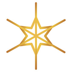 Christmas star PNG image icon with transparent background