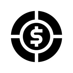 Obraz premium targete icon for your website design, logo, app, UI. 