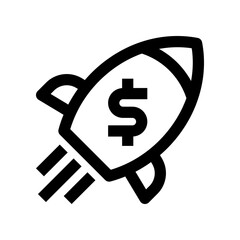 rockete icon for your website design, logo, app, UI. 