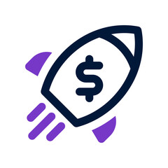 rockete icon for your website design, logo, app, UI. 