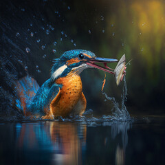 Nature_photography_of_a_kingfisher_exiting_the_water_wit.Generative AI.