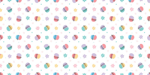 Cupcake seamless pattern. Easter cake background