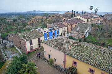 Granadilla village. Aerial view from castle