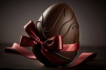 chocolate easter egg - Generative AI	