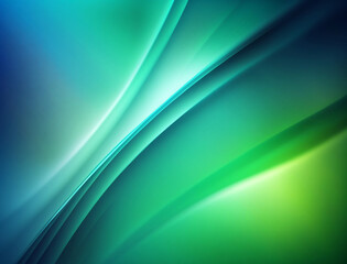 Abstract background with dynamic lines green and blue