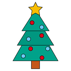 Christmas tree PNG image icon with transparent background