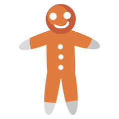 png icon of a Christmas gingerbread cookie with transparent background