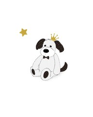 Stuffed animal puppy illustration vector 