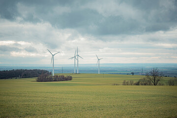 wind turbine in the field