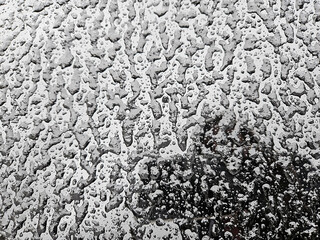Ice overlay pattern on a car windshield