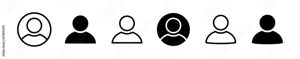 Poster User profile login icon. People icon set in flat style. User member vector icon set. user interface illustration sign collection. Vector illustration 10 eps.