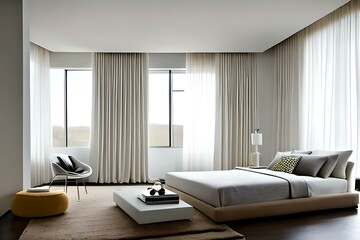 Contemporary Style Double Bedroom Interior Design