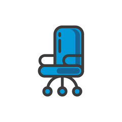Desk chair icon png image with transparent background