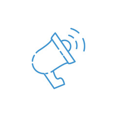 image in png icon of a megaphone on lines with transparent background