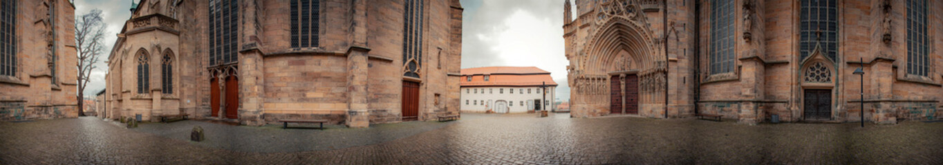 Obraz premium panorama of the city cathedral 
