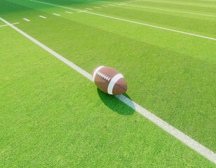 American Football Stadium and Ball