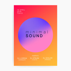 Neon Banner. Graphic Pattern For Presentation Shape. Electronic And Concert Concept. Bright Electro Event. Fun Art For Cover. Purple And Turquoise Neon Banner