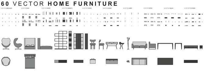 Vector - Home furniture (Collection set)	