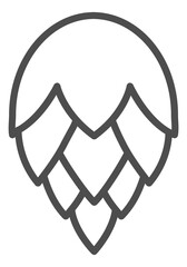 Beer hop icon. Alcohol brewing plant symbol