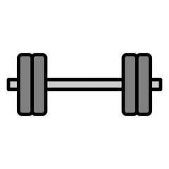 Illustration of Barbell design Filled Icon