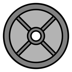 Obraz premium Illustration of Weight Plate deign Filled Icon