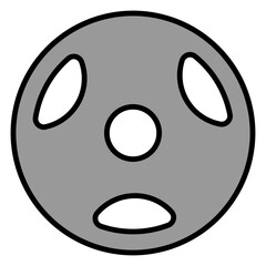 Illustration of Weight Plate deign Filled Icon