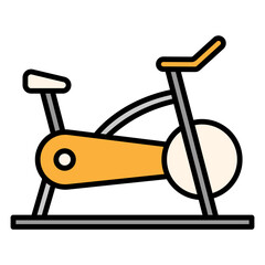 Illustration of Spin Bike design Filled Icon
