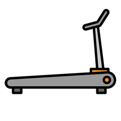 Illustration of Treadmill design Filled Icon