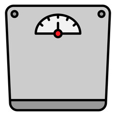 Illustration of Weight Scale design Fiiled Icon