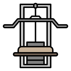 Illustration of Gym Machine design Filled Icon