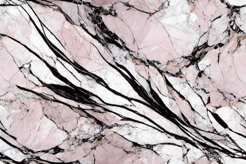 Black onix pink marble silver-accented pattern, seamless, background, beautiful wallpaper, generative ai