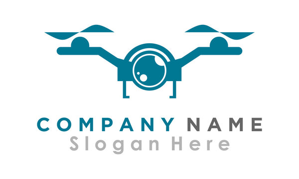 logo drone vector at white background