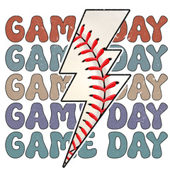 Game Day.Baseball T-Shirt design, Vector graphics, typographic posters, or banners.