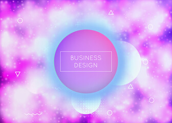 Gradient Fluid. Simple Dots. Minimal Shape. Space Luminous Template. Hologram Design. Round Banner. Violet Tech Pattern. Vibrant Flyer. Blue Gradient Fluid