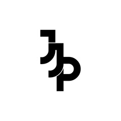 jjp initial letter monogram logo design