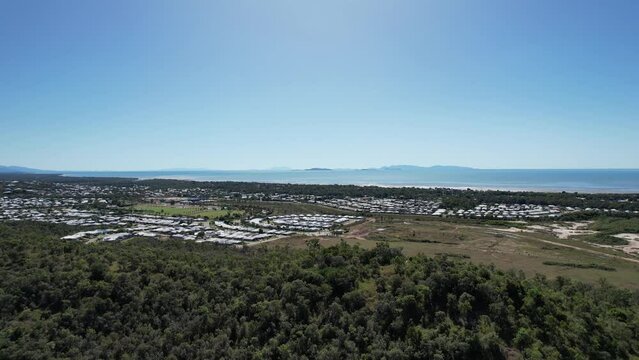 Spectacular aerial footage of Bushland Beach Townsville Queensland, Australia